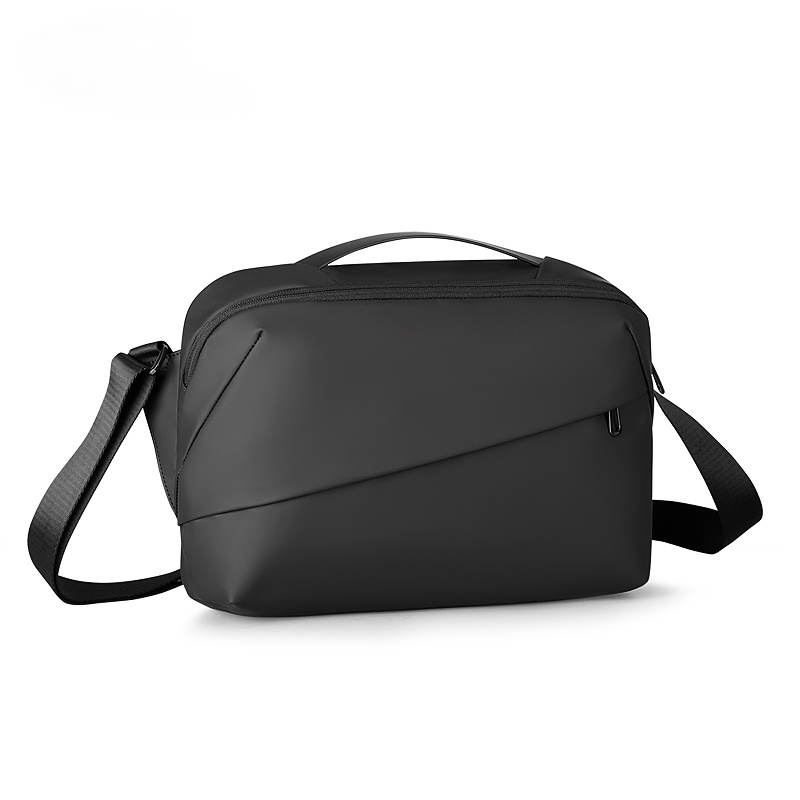 Crossbody Bag Casual Bag Men Chest Bag 12.9 Inch Black Shoulder Bag Multifunctional Messenger Bag