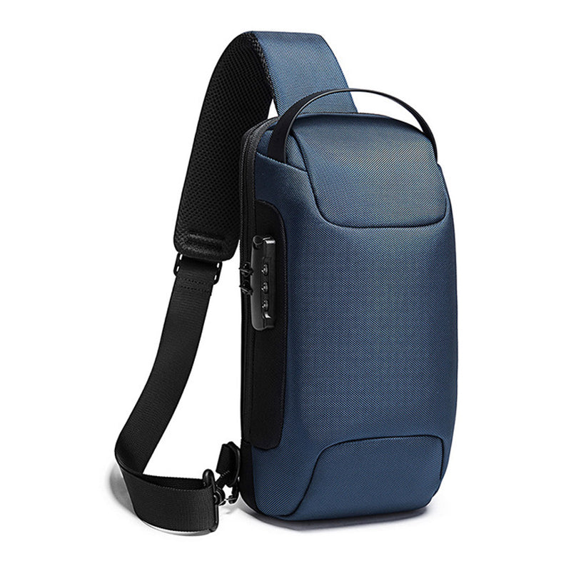 Sling Crossbody Bag for Men TSA Lock Anti-Theft Large Capacity Shoulder Bag USB Charging Waterproof Crossbody Bag