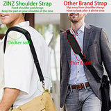ZINZ Shoulder Strap 58" Universal Handbag Strap with Ultra-Thick Fixed Padded and Dual Balanced Adjustable Buckles  for Briefcase Messenger Laptop Bag Luggage