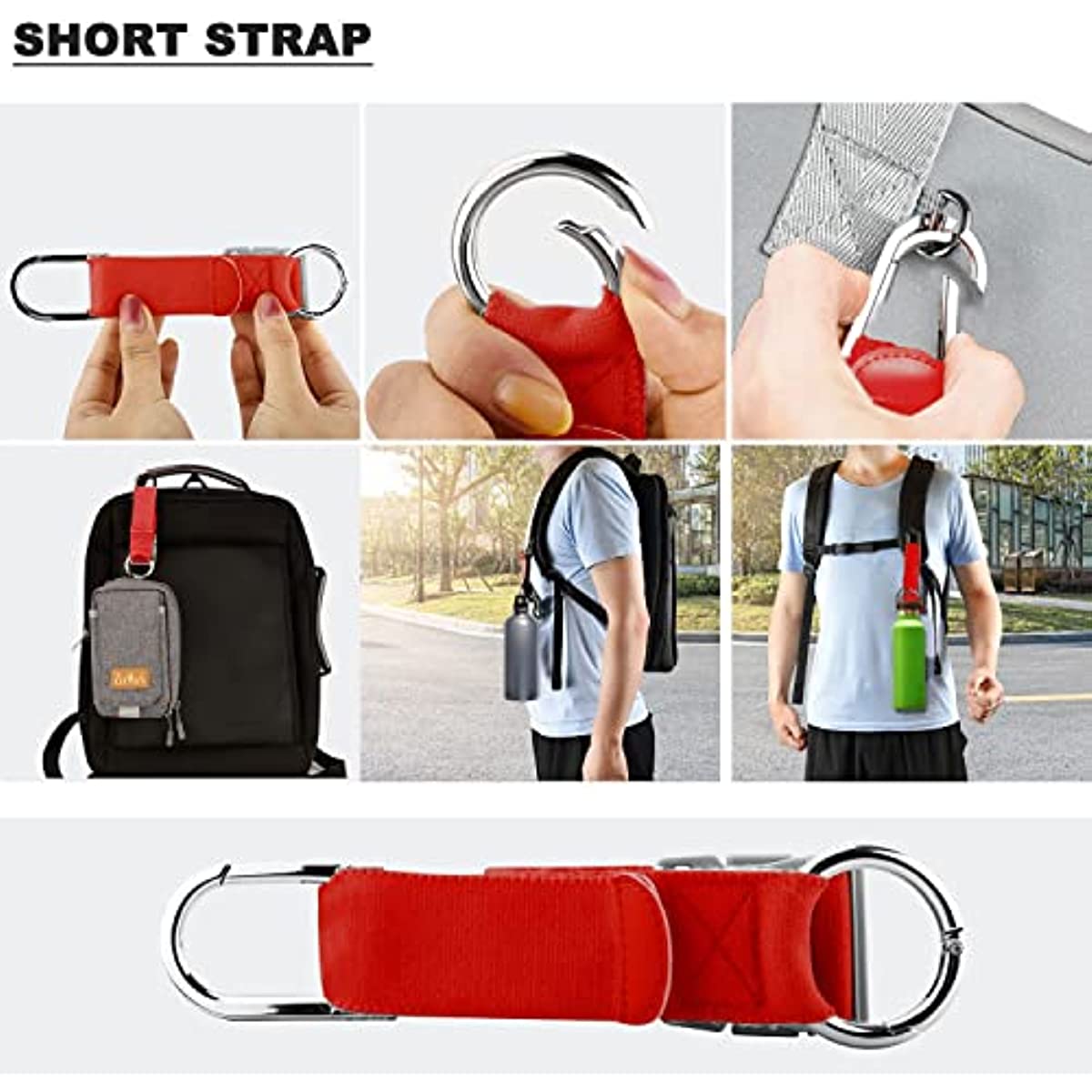 Add A Bag Luggage Strap Jacket Gripper, ZINZ D-Ring Hook Baggage Suitcase Straps Belts Travel Accessories
