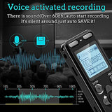 Hseok 72GB Digital Voice Recorder Voice Activated Recorder for Lectures Meetings - aiworth 5220 Hours Sound Audio Recorder Dictaphone Recording Device with Playback,MP3 Player,Password,Variable Speed