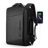 Carry-on Travel Backpack with Raincoat Expandable 38L USB Charging Multi-layer Space Laptop Backpack