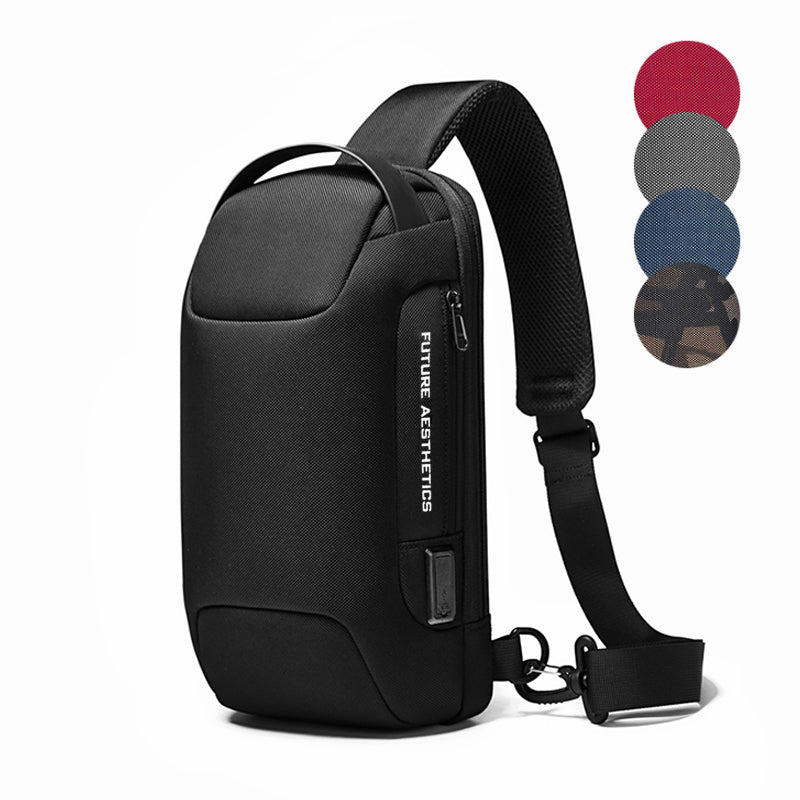 Hard Shell Sling Crossbody Bag Backpack Anti-theft TSA Lock Waterproof Scratch-proof Crossbody Backpack