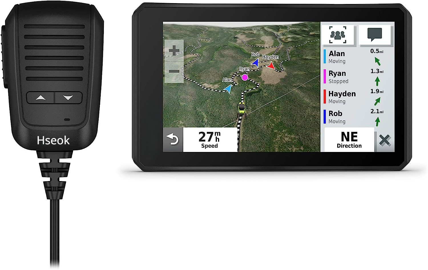 Hseok Tread SxS, GPS Navigator, Ulltrabright Display, Preloaded Topography,Group Ride Radio, inReach Technology