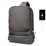 Sling Bag Anti-theft Fit in 13.3inch Laptop Waterproof with USB Quick Charging