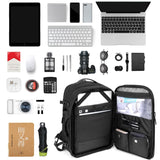 Men's Travel Backpack 37L USB Charging Port Recharging Multi-layer Space Travel Bag