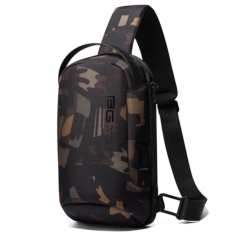 cross body bags for men travel Sling Bag for Men Travel Bag Waterproof Short Trip Crossbody Bag USB Charging Camouflage