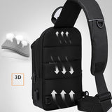 Sling Crossbody Bag for Men Travel Bag USB Recharge Crossbody Bag Shoulder Bag Waterproof