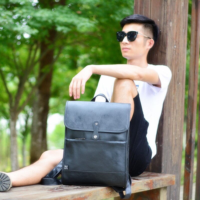 Vegan Leather Backpack Vintage for Women Travel Backpack School Bag Coffee / 14 inches Vegan Leather Backpack Vintage for Women Travel Backpack School Bag Coffee / 14 inches