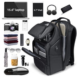 Stylish Backpack with Water Bottle Holder for Men Work Travel Backpack Water Repellent Notebook Briefcase