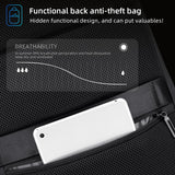 Backpack with Anti-theft Back Pocket Waterproof 15.6 Inch Black for Men USB Charging Business Travel Backpack
