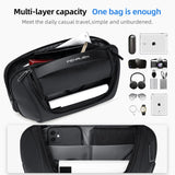 Sling Bag Crossbody Bag For Men Watertproof Male Shoulder Bag USB Charging Messenger Chest Bags Fit for 9.7 Inch iPad