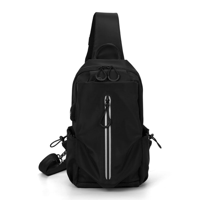 Sling Bag Crossbody Bag for Men Casual Water Repellent Male Shoulder Bag USB Charging Short Trip Travel Chest Pack
