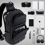 Sling Crossbody Bag Shoulder Bag for Men 9.7" iPad USB Charging Short Trip Messenger Bags Water Repellent Crossbody Bags