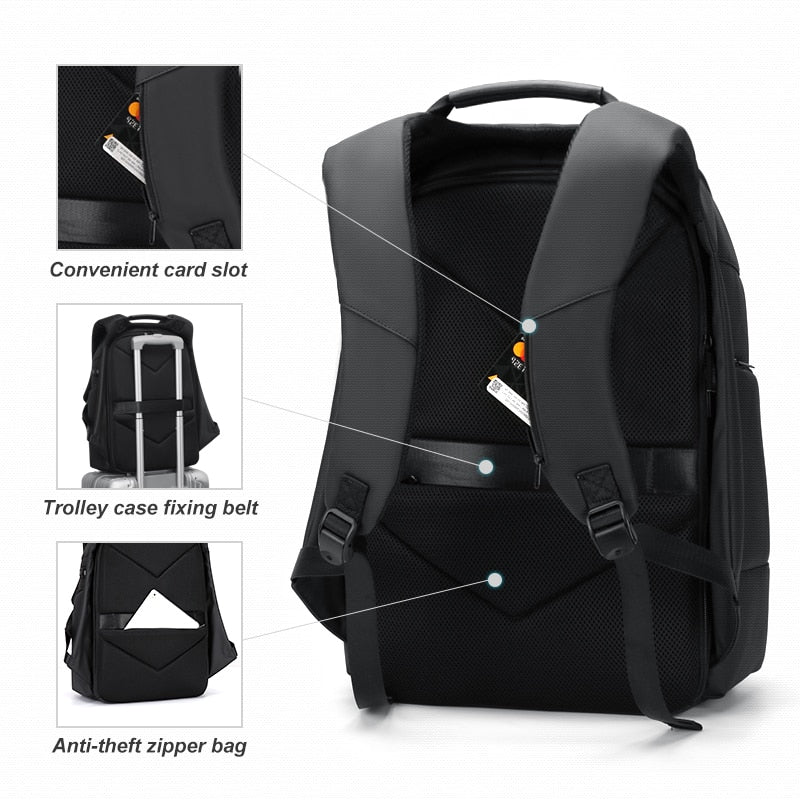 Businss Travel Backpack for Men Trip Anti-theft USB Charging School Bag Men Backpack
