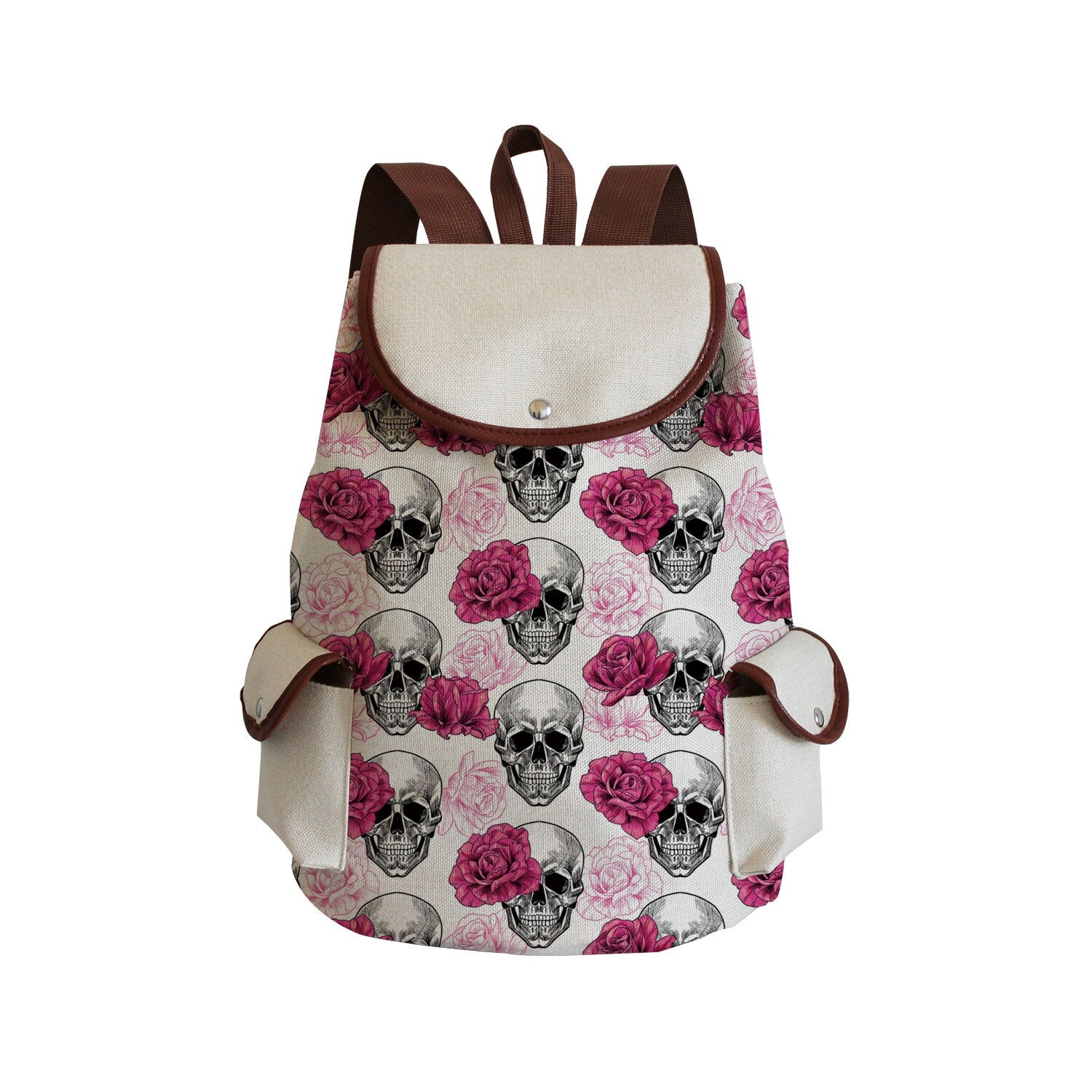 Skull Printed Ladies Backpack Cartoon Fashion School Bag Halloween Children's Backpack