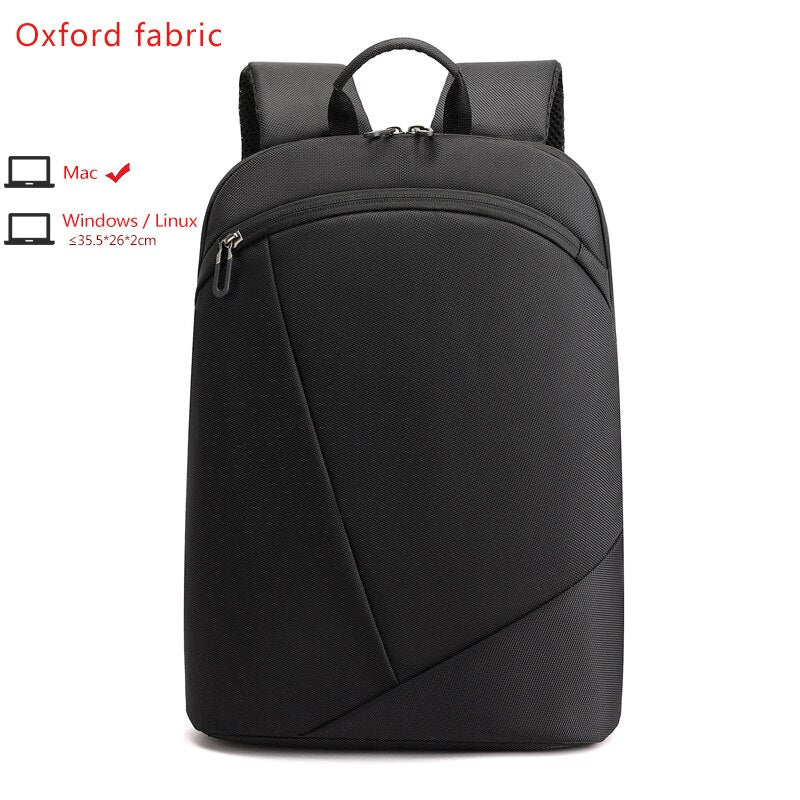Slim Laptop Backpack for Men Work Bag 15.6 Inch Office Black Backpack Lightweight