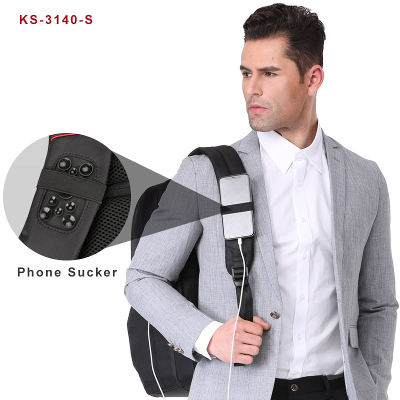 Backpack with Anti-theft Pocket USB Charging Port Waterproof Backpack 15inch Laptop Backpack for Men