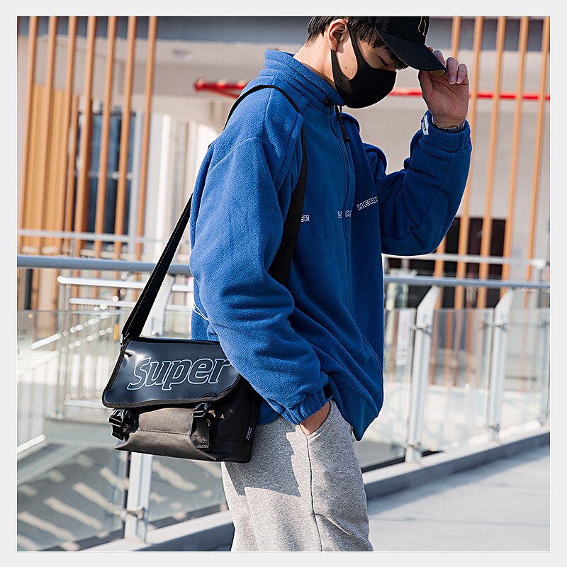 Fashion Messenger Bag For Teenager Crossbody Bags Men Water Resistant Shoulder Bag Youth Fit For 11'' Ipad