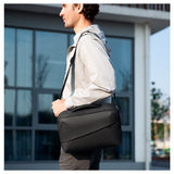 Crossbody Bag Casual Bag Men Chest Bag 12.9 Inch Black Shoulder Bag Multifunctional Messenger Bag