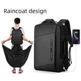 Carry-on Travel Backpack with Raincoat Expandable 38L USB Charging Multi-layer Space Laptop Backpack