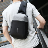 Sling Crossbody Bag for Men USB Recharging Sling Bag Anti theft Men Shoulder Bag