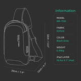 Anti-theft Sling Crossbody Bag for Men Short Trip Crossbody Bag  USB Charging Water-resistant Messenger