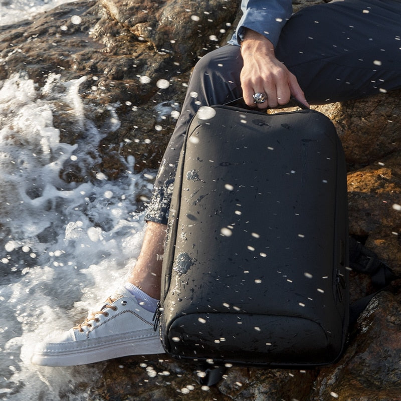 Slim Laptop Backpack for Men Business Travel Backpack USB Charging Port for  Men Water Repellent Bag
