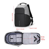 Laptop Backpack with Hidden Pocket 15inch for Men USB Charging Port Travel Backpack