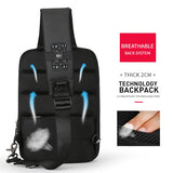 Sling Crossbody Bag Business Shoulder bag High Capacity Chest Bag USB Recharging