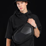 Hard Shell Sling Crossbody Bag Anti-theft Crossbody Bag for Men Waterproof Short Trip Chest Bag