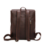 Vinatage PU Leather Backpack Casual Shoulder Bag Large Capacity Brown School Backpack