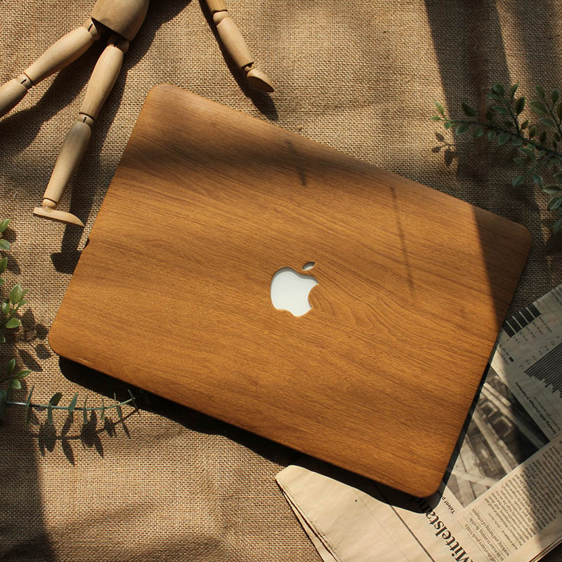 Wood Macbook Pro Case Laptop Case for Macbook Air Wood Grain Protective Wood Case for Apple Mac Air Pro 13 15 16 inch