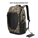 Hard Shell Tactical Backpack 21L Laptop USB Charging Port Waterproof Outdoor Backpack