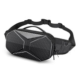 Hard Shell Fanny Pack Stylish for Men Outdoor Sports Waterproof Shoulder Bag USB Charging Port