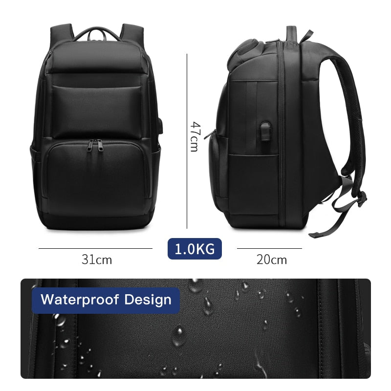 Laptop Backpack with USB Charging Port Backpacks Male Anti Theft Travel Bag Waterproof