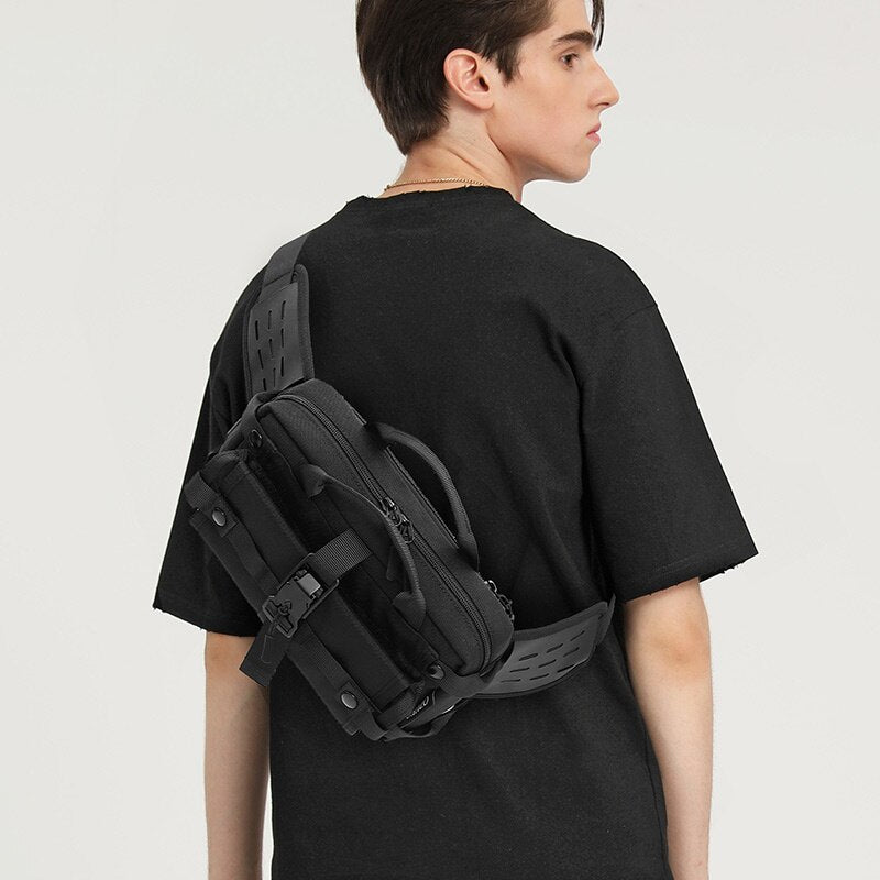 Men Sling Cross Bag Fanny Pack for Teenager Outdoor Sports Waterproof Shoulder Crossbody Bags