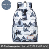 Doodle School Backpack for Girls Waterproof Oxford Teenagers Schoolbag
