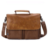 Vintage Messenger Bag for Men Crossbody Bag PU Leather Shoulder Bag