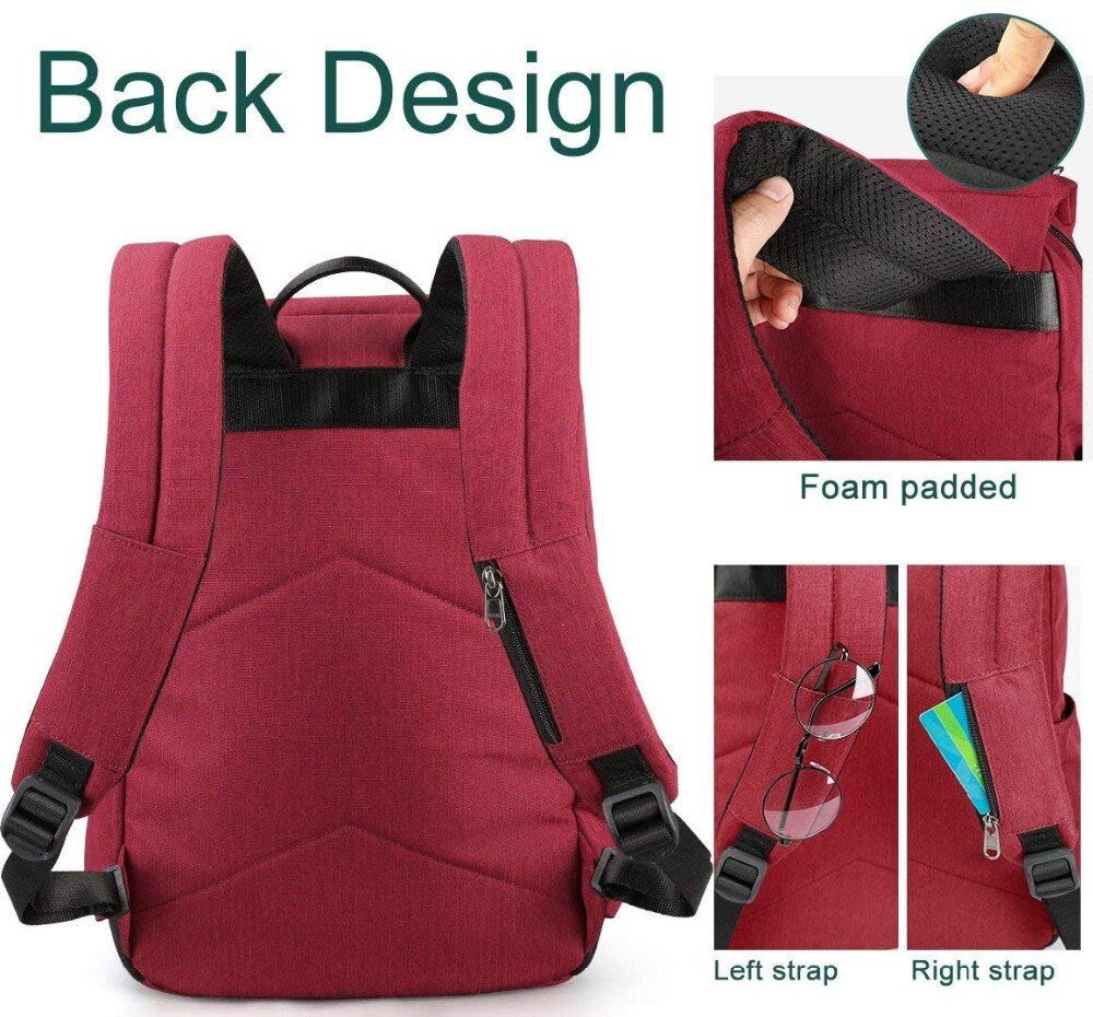 Fashion Backpack for Ladies Work USB Recharging Anti theft Backpack 15.6 Laptop Bags