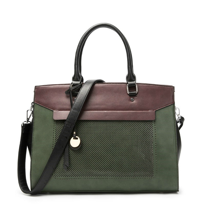 PU Leather Handbag Messenger Bag Laptop Bag 13 inch Patchwork Case For MacBook Air Pro 13.3"