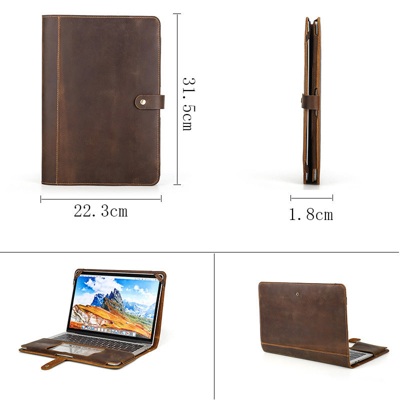 Leather Laptop Sleeve Case For Macbook Pro Air 13.3inch