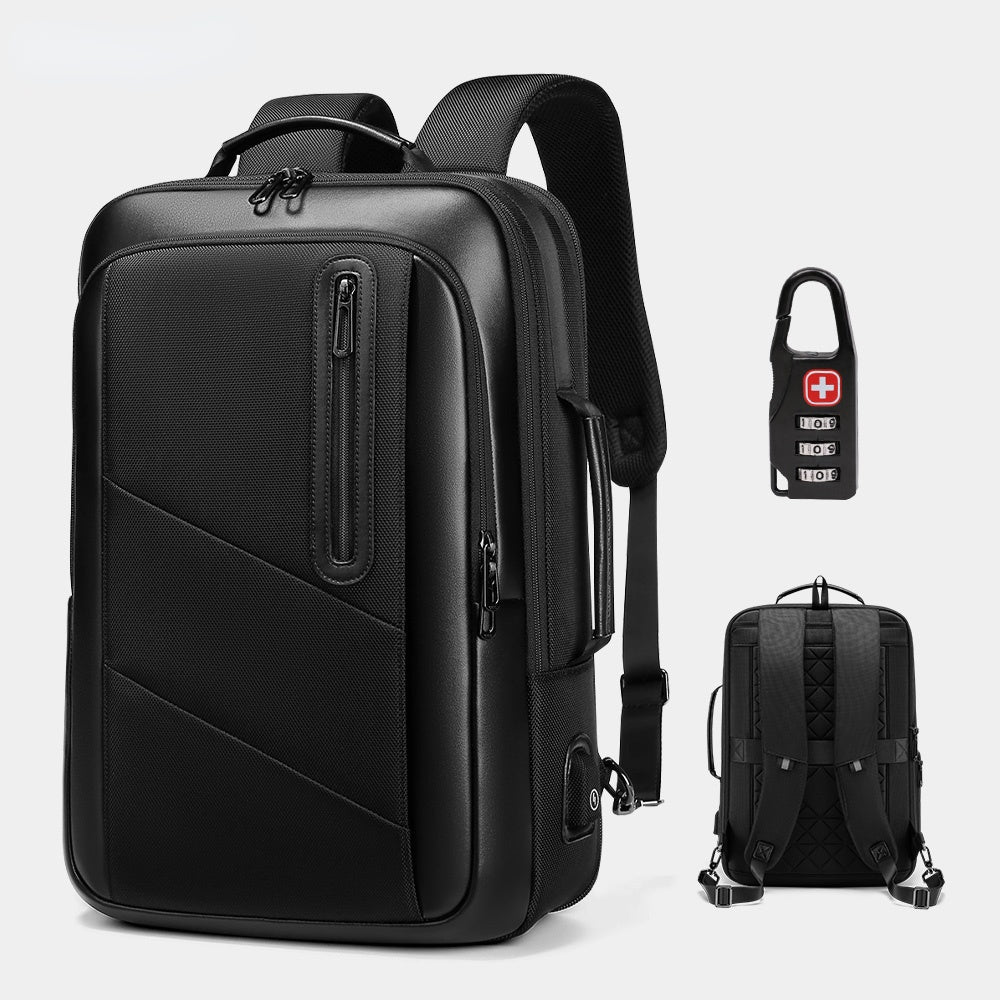 Men's Business Travel Backpack Waterproof Bags Male Business 15.6 Inch Laptop Backpack USB Charging