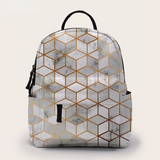 Small Backpack with Water Bottle Pocket Printing Marble Waterproof Small Backpack for School