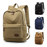 Canvas Backpack Laptop Bag Notebook School Bag for 13.3" 14.1 Laptop